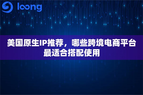 美国原生IP推荐，哪些跨境电商平台最适合搭配使用