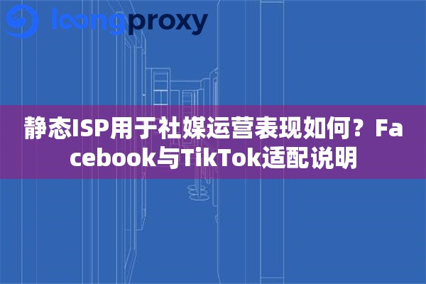 静态ISP用于社媒运营表现如何？Facebook与TikTok适配说明