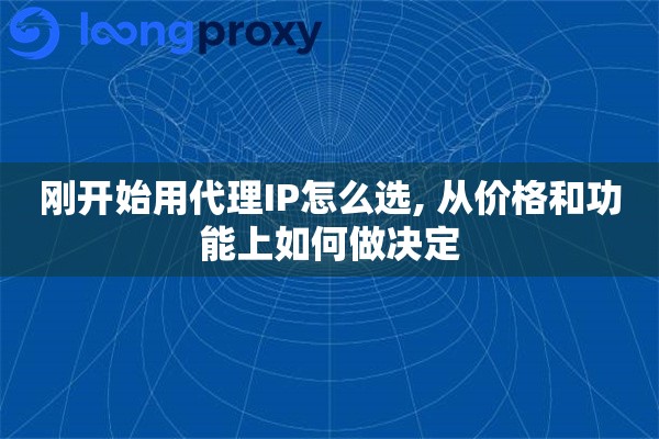 刚开始用代理IP怎么选, 从价格和功能上如何做决定