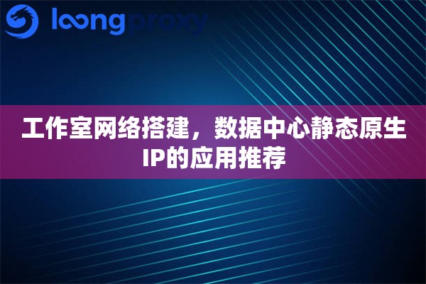 工作室网络搭建，数据中心静态原生IP的应用推荐