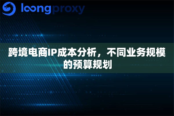 跨境电商IP成本分析，不同业务规模的预算规划