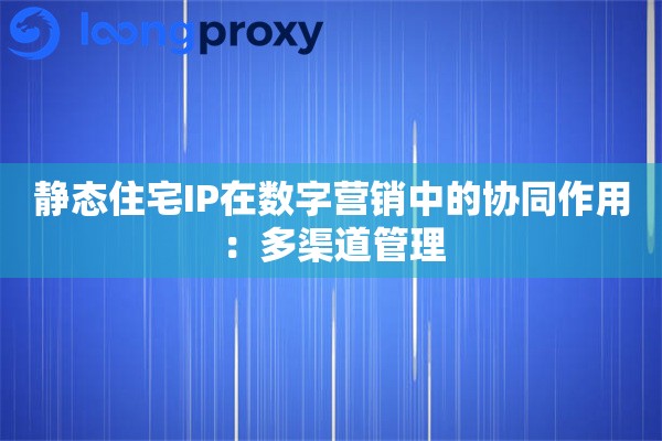静态住宅IP在数字营销中的协同作用：多渠道管理