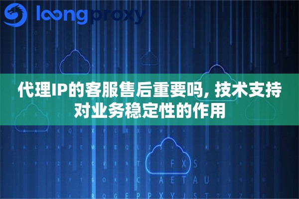 代理IP的客服售后重要吗, 技术支持对业务稳定性的作用