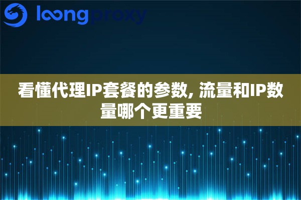 看懂代理IP套餐的参数, 流量和IP数量哪个更重要