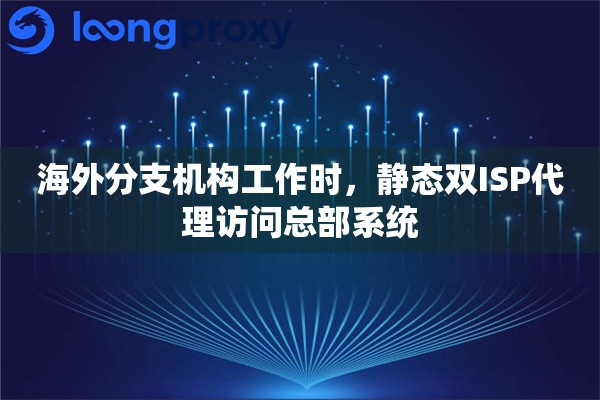 海外分支机构工作时，静态双ISP代理访问总部系统