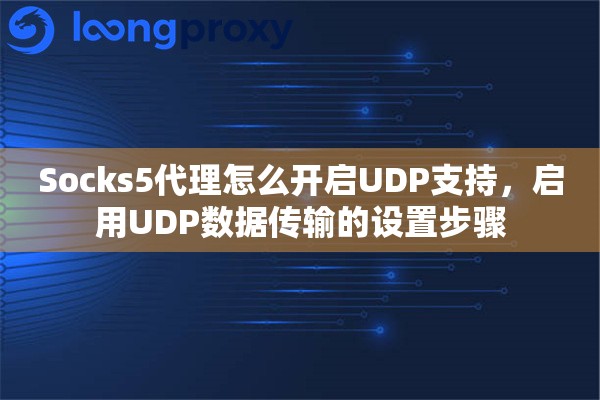 Socks5代理怎么开启UDP支持，启用UDP数据传输的设置步骤