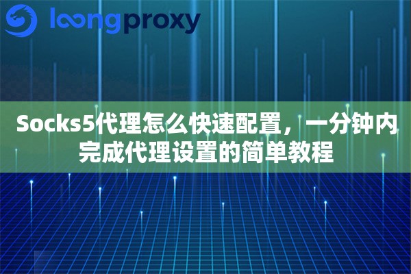 Socks5代理怎么快速配置，一分钟内完成代理设置的简单教程