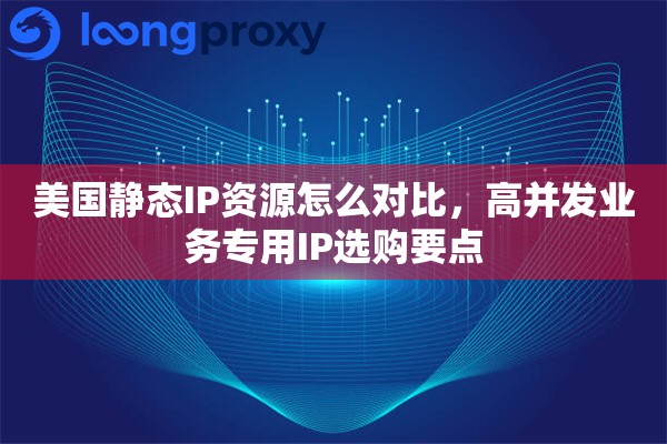 美国静态IP资源怎么对比，高并发业务专用IP选购要点