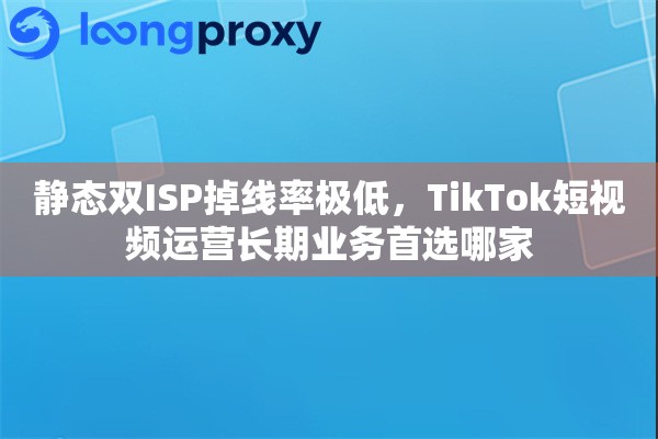 静态双ISP掉线率极低，TikTok短视频运营长期业务首选哪家