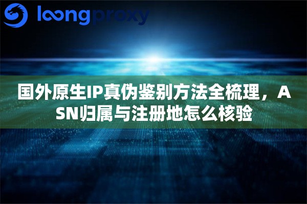 国外原生IP真伪鉴别方法全梳理，ASN归属与注册地怎么核验