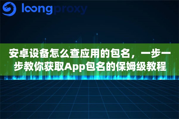 安卓设备怎么查应用的包名,一步一步教你获取App包名的保姆级教程 安卓设备怎么查应用的包名,一步一步教你获取App包名的保姆级教程
