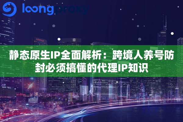 静态原生IP全面解析：跨境人养号防封必须搞懂的代理IP知识