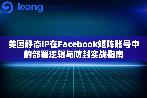 美国静态IP在Facebook矩阵账号中的部署逻辑与防封实战指南