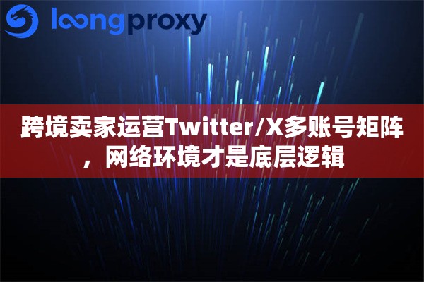 跨境卖家运营Twitter/X多账号矩阵，网络环境才是底层逻辑