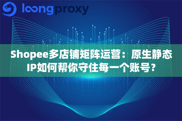 Shopee多店铺矩阵运营：原生静态IP如何帮你守住每一个账号？