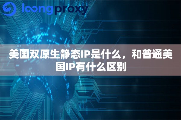 美国双原生静态IP是什么，和普通美国IP有什么区别