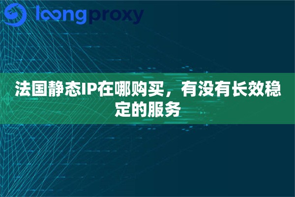 法国静态IP在哪购买，有没有长效稳定的服务