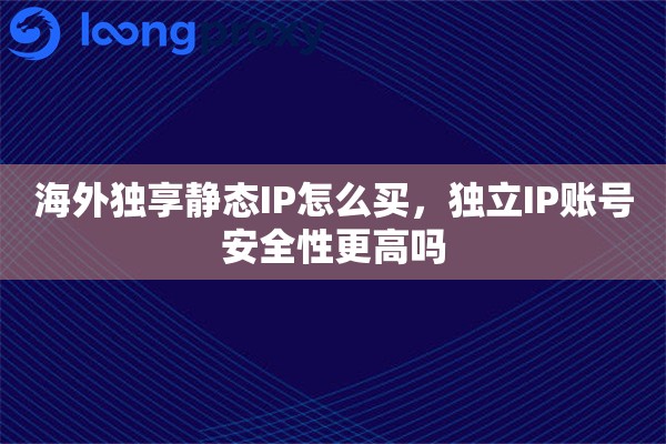 海外独享静态IP怎么买，独立IP账号安全性更高吗