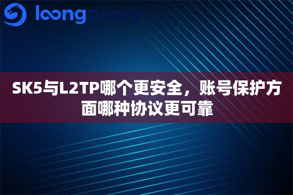 SK5与L2TP哪个更安全，账号保护方面哪种协议更可靠