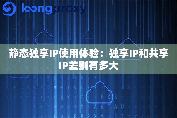 静态独享IP使用体验：独享IP和共享IP差别有多大