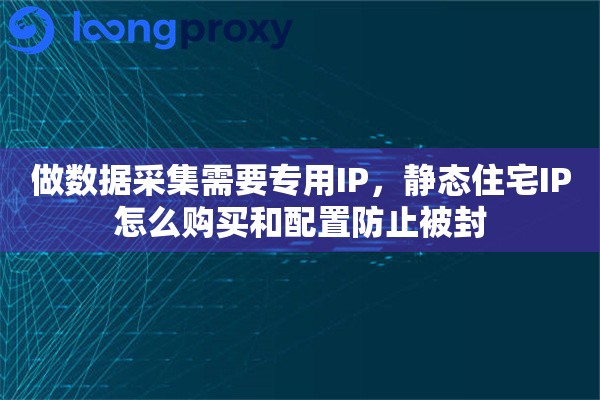 做数据采集需要专用IP，静态住宅IP怎么购买和配置防止被封