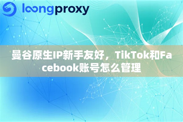 曼谷原生IP新手友好，TikTok和Facebook账号怎么管理