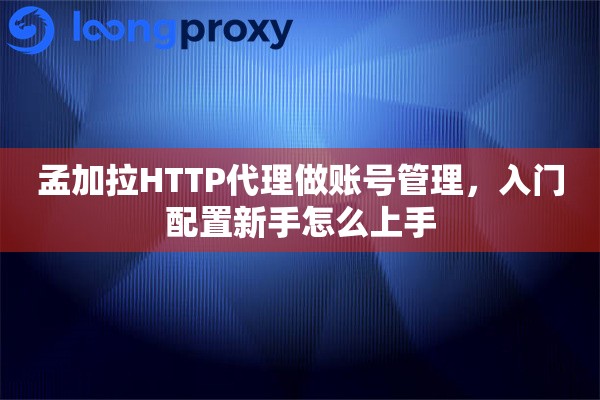 孟加拉HTTP代理做账号管理，入门配置新手怎么上手