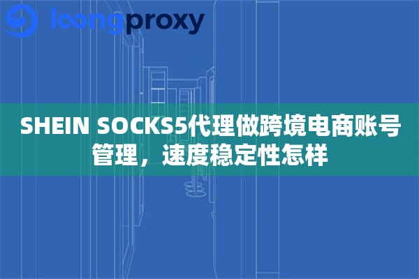 SHEIN SOCKS5代理做跨境电商账号管理，速度稳定性怎样