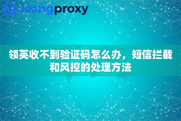 领英收不到验证码怎么办，短信拦截和风控的处理方法