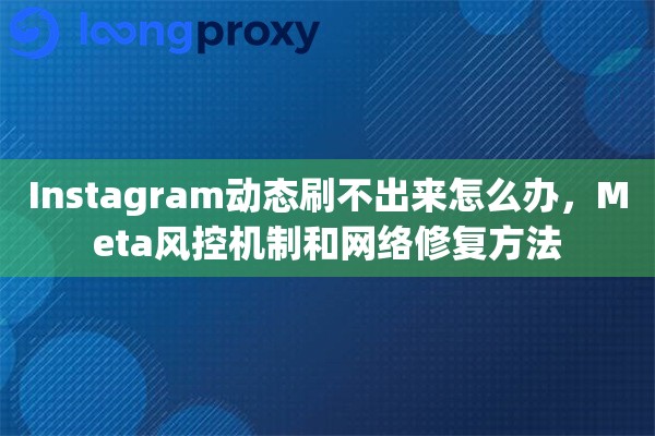 Instagram动态刷不出来怎么办，Meta风控机制和网络修复方法