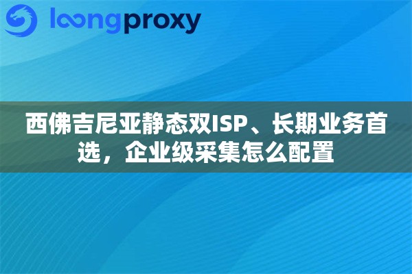 西佛吉尼亚静态双ISP、长期业务首选，企业级采集怎么配置