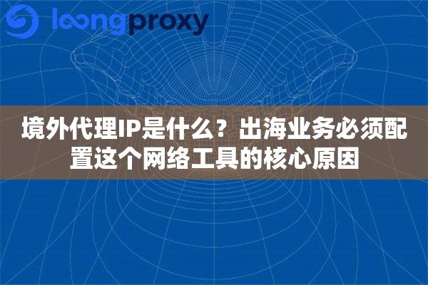 详细阅读:境外代理IP是什么?出海业务必须配置这个网络工具的核心原因 境外代理IP是什么?出海业务必须配置这个网络工具的核心原因