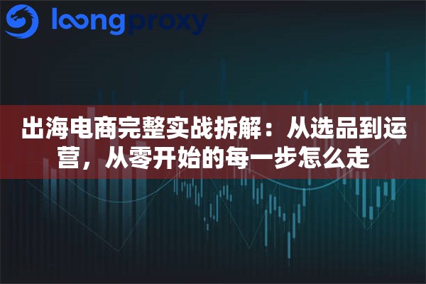 出海电商完整实战拆解:从选品到运营,从零开始的每一步怎么走 出海电商完整实战拆解:从选品到运营,从零开始的每一步怎么走
