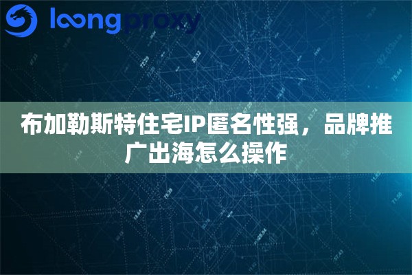 布加勒斯特住宅IP匿名性强，品牌推广出海怎么操作