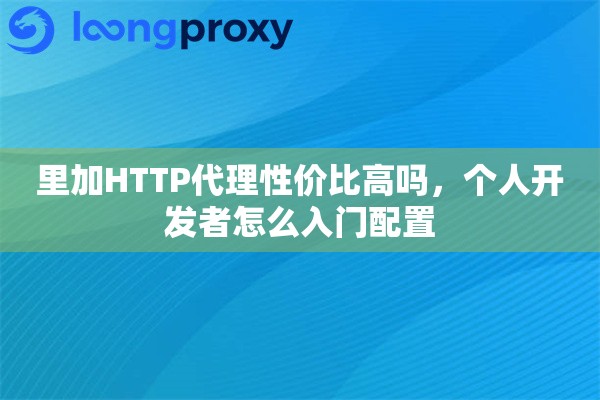 里加HTTP代理性价比高吗，个人开发者怎么入门配置