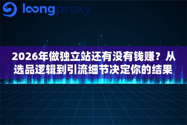 2026年做独立站还有没有钱赚？从选品逻辑到引流细节决定你的结果