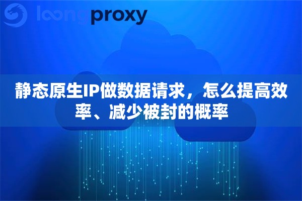 静态原生IP做数据请求，怎么提高效率、减少被封的概率