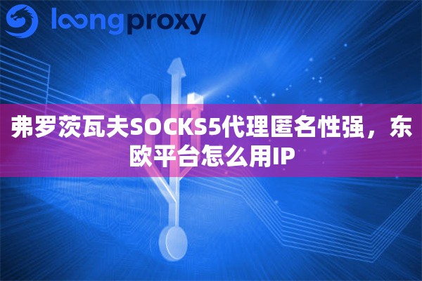 弗罗茨瓦夫SOCKS5代理匿名性强，东欧平台怎么用IP