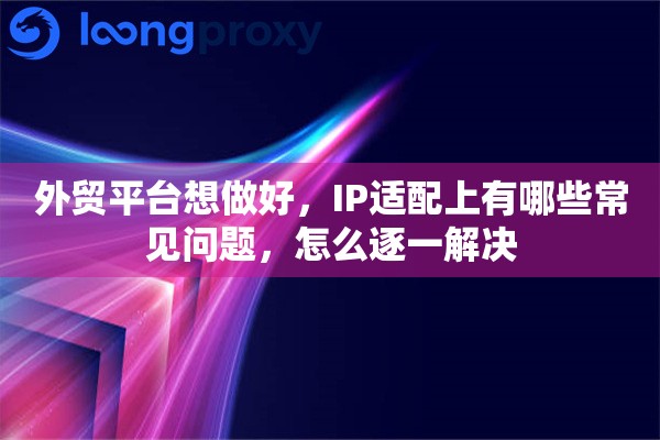 外贸平台想做好，IP适配上有哪些常见问题，怎么逐一解决