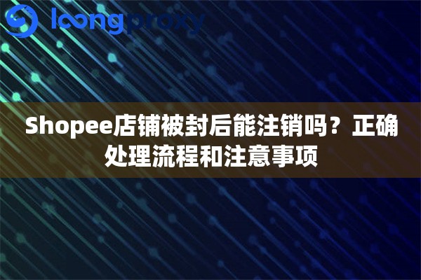 详细阅读:Shopee店铺被封后能注销吗?正确处理流程和注意事项 Shopee店铺被封后能注销吗?正确处理流程和注意事项