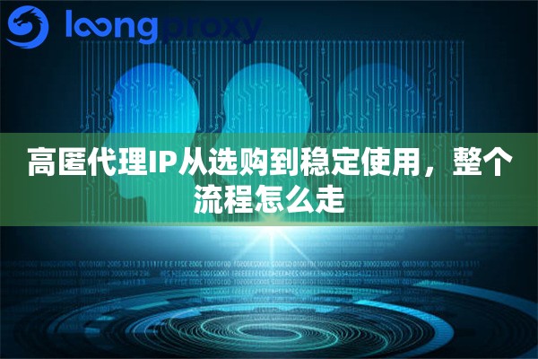 高匿代理IP从选购到稳定使用，整个流程怎么走