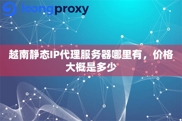 越南静态IP代理服务器哪里有,价格大概是多少 越南静态IP代理服务器哪里有,价格大概是多少
