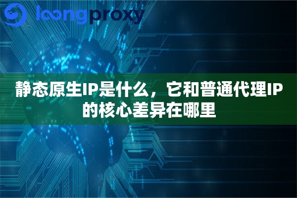 静态原生IP是什么,它和普通代理IP的核心差异在哪里 静态原生IP是什么,它和普通代理IP的核心差异在哪里