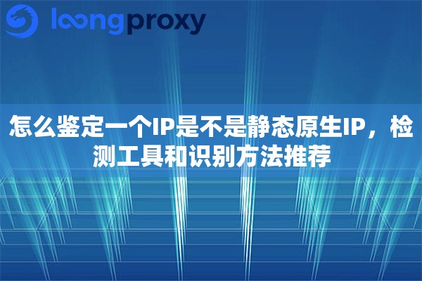 怎么鉴定一个IP是不是静态原生IP,检测工具和识别方法推荐 怎么鉴定一个IP是不是静态原生IP,检测工具和识别方法推荐