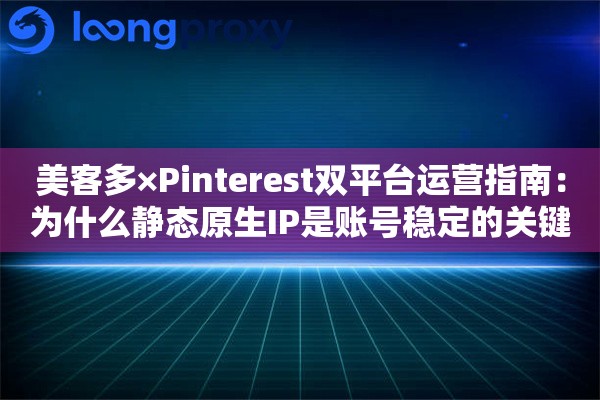 美客多×Pinterest双平台运营指南：为什么静态原生IP是账号稳定的关键