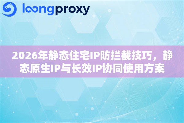 2026年静态住宅IP防拦截技巧，静态原生IP与长效IP协同使用方案