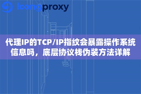 代理IP的TCP/IP指纹会暴露操作系统信息吗,底层协议栈伪装方法详解 代理IP的TCP/IP指纹会暴露操作系统信息吗,底层协议栈伪装方法详解