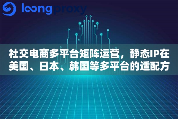 社交电商多平台矩阵运营，静态IP在美国、日本、韩国等多平台的适配方案
