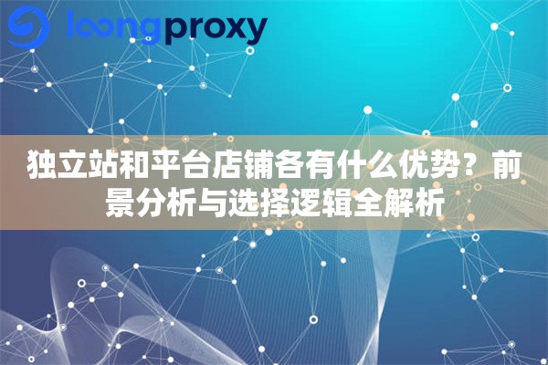 独立站和平台店铺各有什么优势？前景分析与选择逻辑全解析