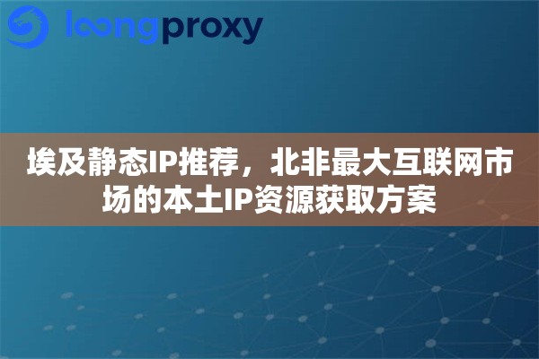 埃及静态IP推荐，北非最大互联网市场的本土IP资源获取方案